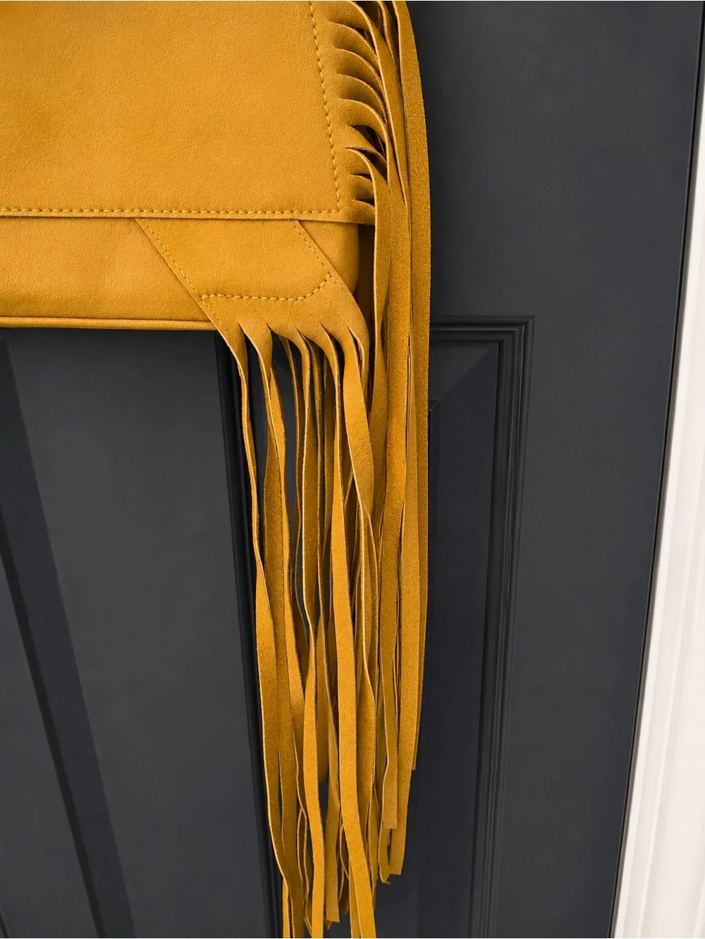 Urban Originals Mustard Yellow Fringe Crossbody Bag